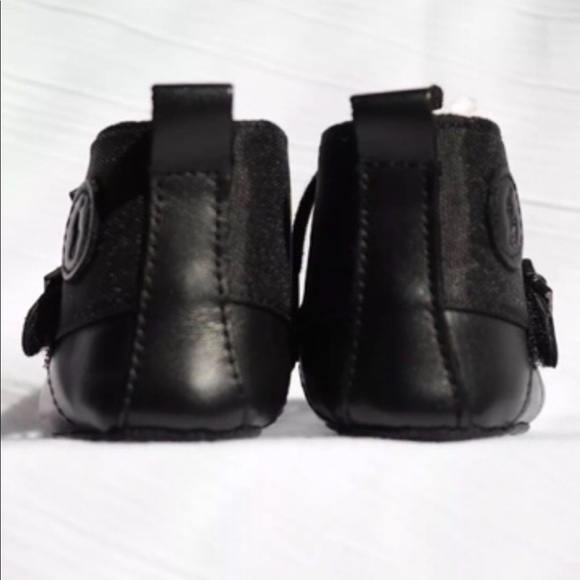 Ralph Lauren Black Leather POLO Ranger Boots 2 3-6 - Picture 4 of 5